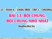 Cách tìm bội chung nhỏ nhất, khái niệm bội chung, bội chung nhỏ nhất và ứng dụng? Toán 6 chân trời Tập 1 chương 1 Bài 13